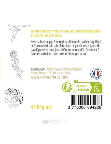 Rhodiola Rosea - gélules - Natura Force