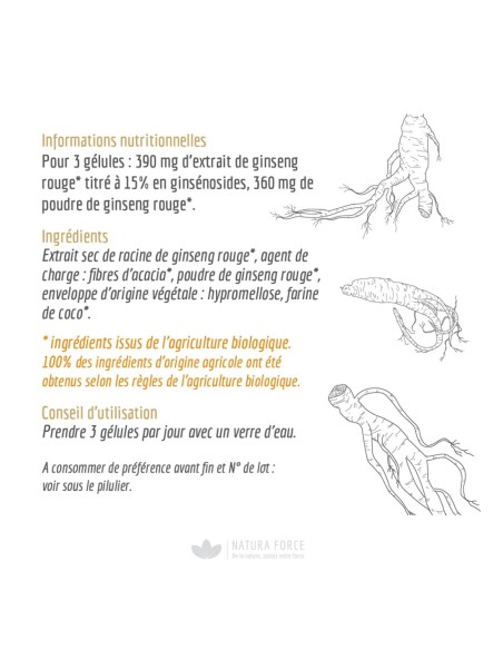 Ginseng - gélules - Natura Force