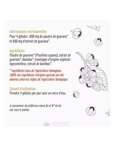 Guarana bio du Brésil - gélule -...