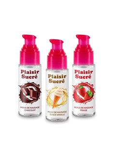 Coffret Massage Douceur - Chocolat, Vanille, Fraise