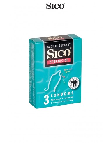 3 préservatifs Sico SPERMICIDE