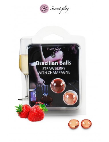 2 Brazilian Balls - fraise & champagne