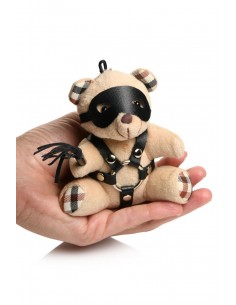 Porte-clés Teddy Bear BDSM avec martinet 2