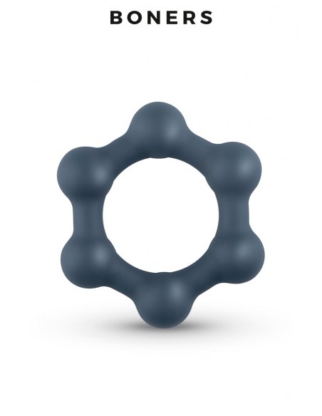 Cockring Hexagonal avec billes en acier - Boners