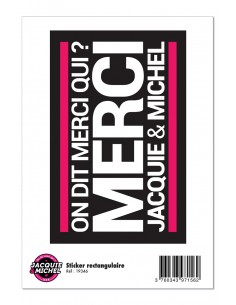 Grand sticker J&M rectangle noir