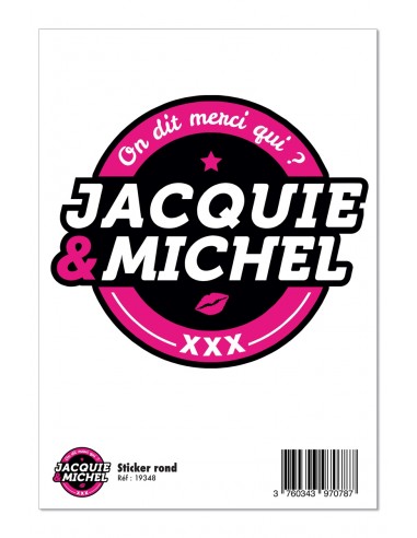 Grand sticker J&M rond noir